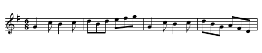 Miss Grace Hay's Delight - staff notation