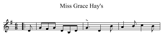 Miss Grace Hay's - staff notation