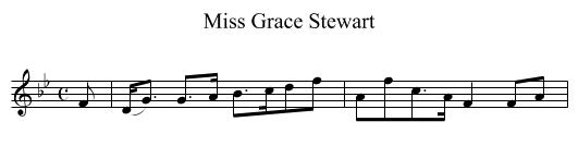 Miss Grace Stewart - staff notation