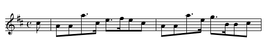 Miss Graham of Orchill - staff notation