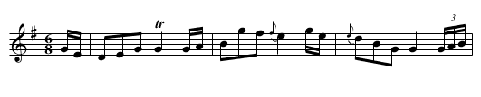 Miss Graham’s Delight - staff notation