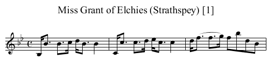 Miss Grant of Elchies (Strathspey) [1] - staff notation