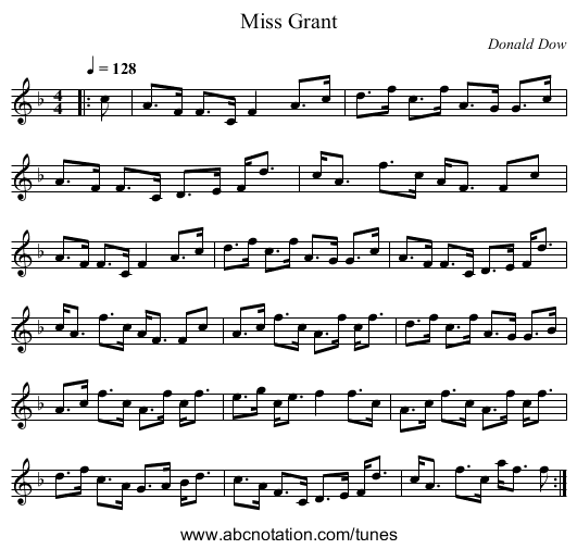 Miss Grant - staff notation