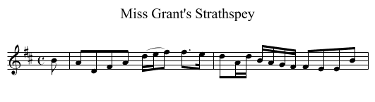 Miss Grant's Strathspey - staff notation