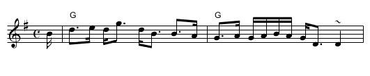 Miss Gray of Carse [2] - staff notation