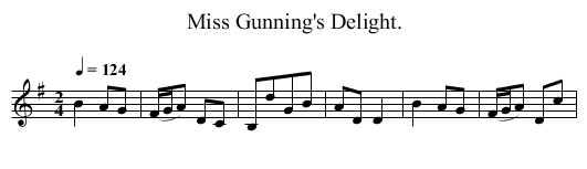 Miss Gunning's Delight. - staff notation