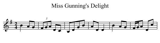 Miss Gunning's Delight - staff notation