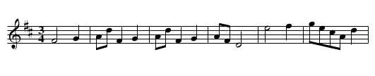 Miss Gunning’s Minuet - staff notation