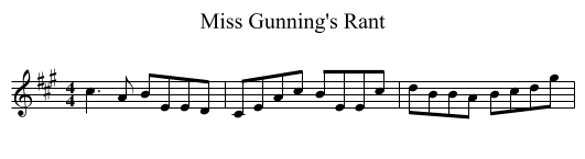Miss Gunning's Rant - staff notation