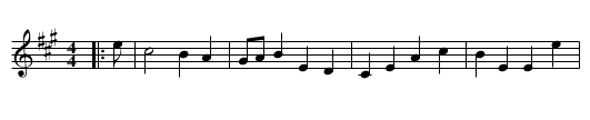 Miss Gunning's Reel - staff notation