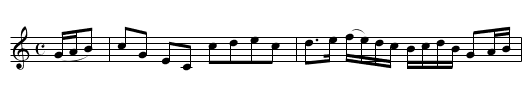 Miss Haldan Gleneagles [2] - staff notation