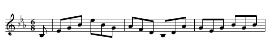 Miss Hallifax's Favourite - staff notation