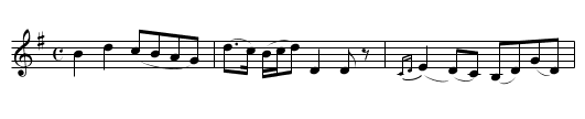 Miss Hamilton [1] - staff notation