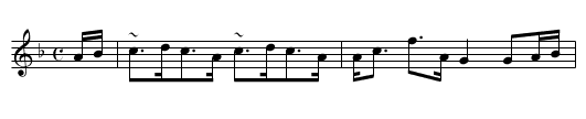 Miss Hamilton of Bangowrie - staff notation