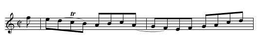 Miss Hamilton of Sundrum’s Reel - staff notation