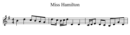 Miss Hamilton - staff notation