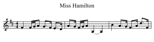 Miss Hamilton - staff notation
