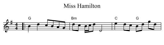 Miss Hamilton - staff notation