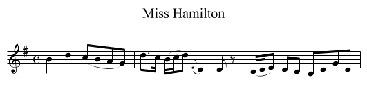 Miss Hamilton - staff notation