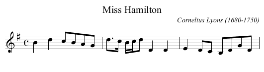 Miss Hamilton - staff notation
