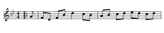 Miss Hanbury's Fancy - staff notation