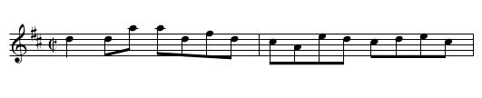 Miss Hart's Reel - staff notation