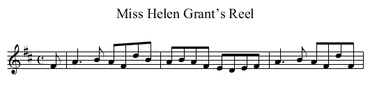 Miss Helen Grant’s Reel - staff notation