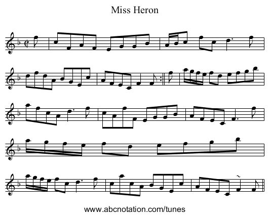 Miss Heron - staff notation
