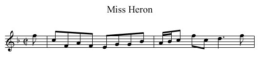 Miss Heron - staff notation