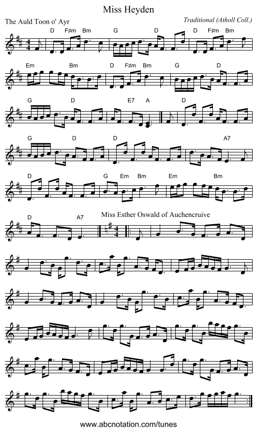 Miss Heyden - staff notation