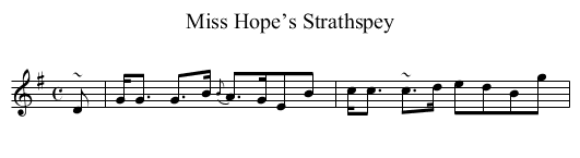 Miss Hope’s Strathspey - staff notation