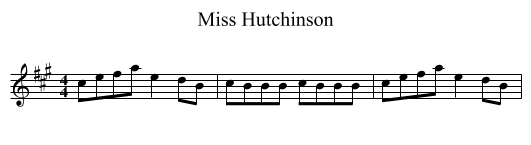 Miss Hutchinson - staff notation