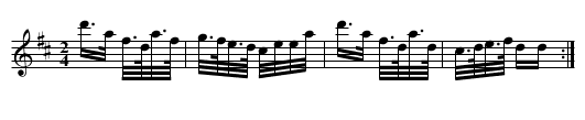 Miss Hutton's Reel - staff notation