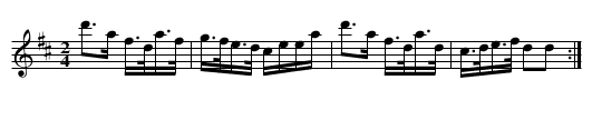 Miss Hutton’s Reel - staff notation