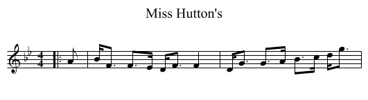 Miss Hutton's - staff notation