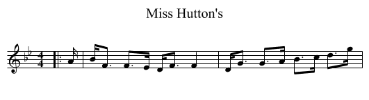 Miss Hutton's - staff notation