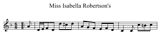 Miss Isabella Robertson's - staff notation