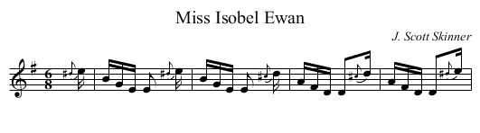 Miss Isobel Ewan - staff notation