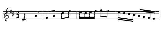 Miss Jamieson's Jig - staff notation