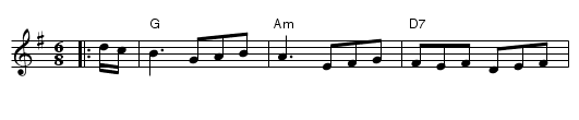 Miss Jane Douglas - staff notation