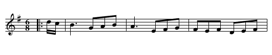 Miss Jane Douglas - staff notation