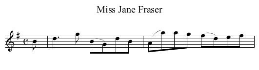 Miss Jane Fraser - staff notation