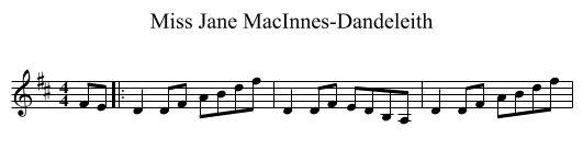 Miss Jane MacInnes-Dandeleith - staff notation