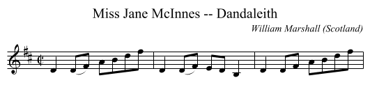 Miss Jane McInnes -- Dandaleith - staff notation