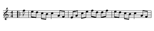 Miss Jeanny Ross's Reel - staff notation