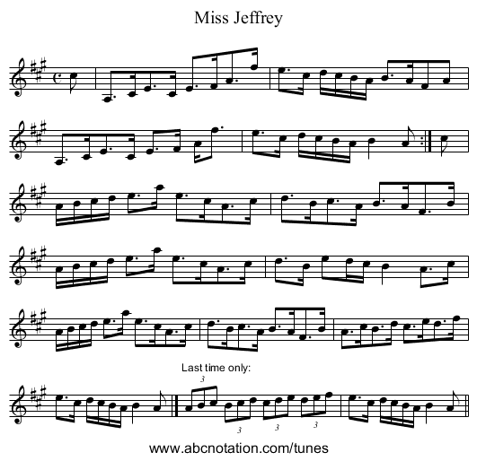 Miss Jeffrey - staff notation