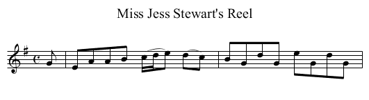 Miss Jess Stewart's Reel - staff notation