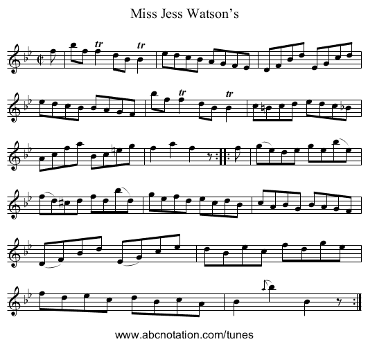 Miss Jess Watson’s - staff notation