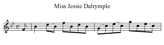 Miss Jessie Dalrymple - staff notation