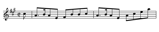 Miss Jessie Hunter's Strathspey - staff notation